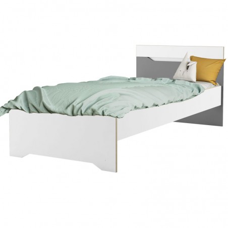 Cama Juvenil Genius Blanco Y Gris Miroytengo Es