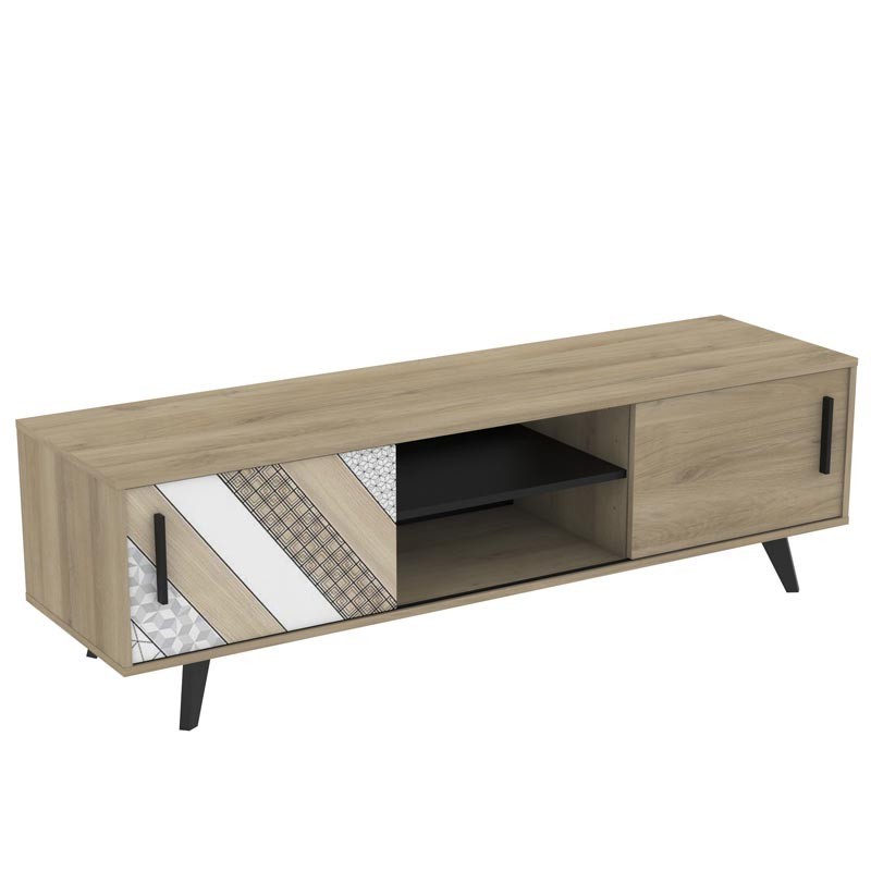 Mesa TV Elsi 151 cm diseño en puerta corredera