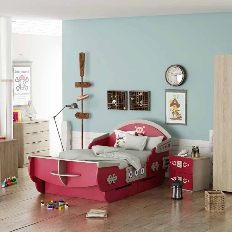 Cama Infantil Original Pirata Habitación Niños 120x200 - Miroytengo.es
