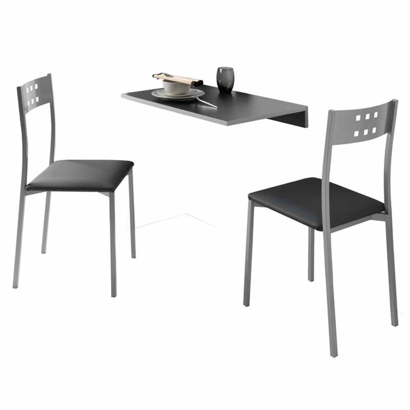 Silla De Cocina Costa Negro Con Polipiel Y Metal