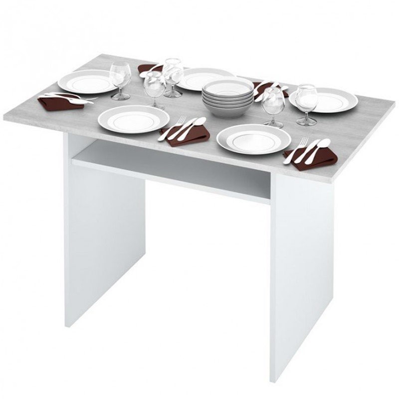 Muebles cocina blanco y gris cemento Muebles cocina blanco y gris cemento