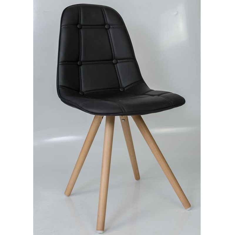 2 Sillas Negras Estilo Nórdico Salón Comedor - Miroytengo.es