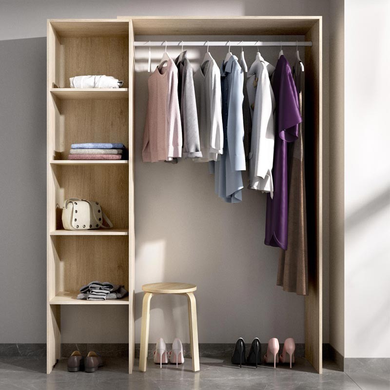 Armario Abierto Suit Color Natural Vestidor 140-110 cm - Miroytengo.es