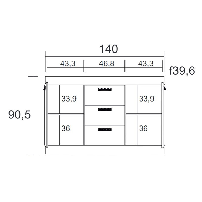 Aparador Argos Salón Comedor Moderno Color Blanco Mate Y  Roble Naturale 140 cm Aparador Argos Salón Comedor Moderno Color Blanco Mate Y  Roble Naturale 140 cm