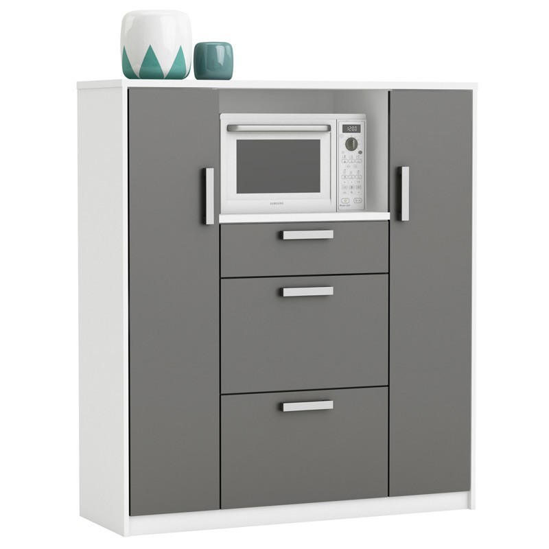 Mueble Aparador Sabor Cocina 3 Cajones 2 Armarios Mueble 132x116x40 cm