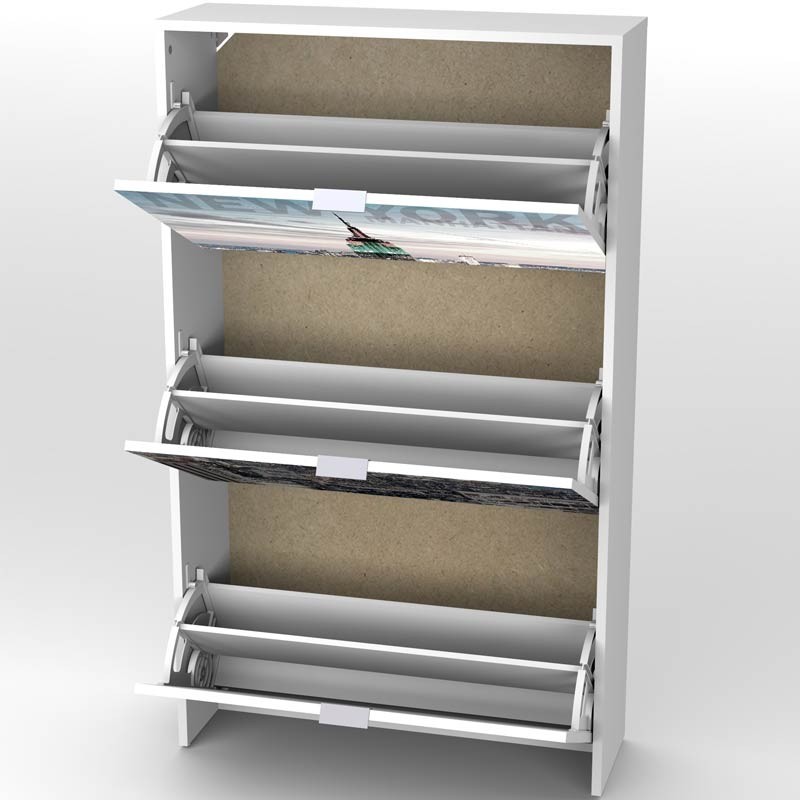 Zapatero 3 puertas Manhattan 117x60x24 cm