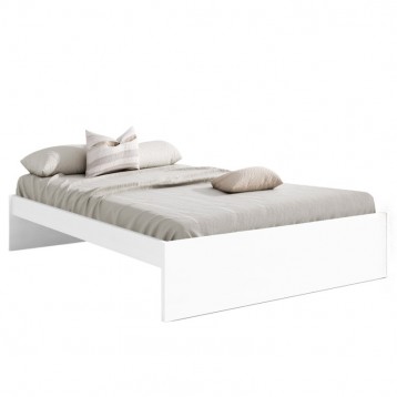 Cama matrimonio Lyon color blanco dormitorio 150x190 cm