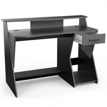 Mesa Gamer Skin Gris Y Negro_4