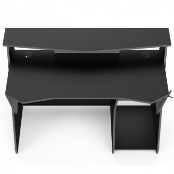 Mesa Gamer Skin Gris Y Negro_5