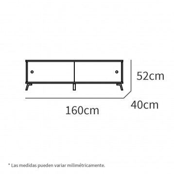 Muebles salón Kamet roble gold_Medidas mesa TV