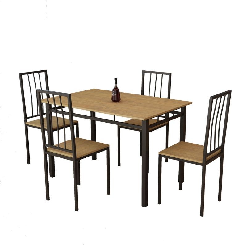 Pata para mesa en madera y metal de altura 72 cm, para cocina o comedor