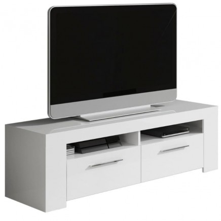 Mesa de TV de 120 cm blanco artik puertas abatibles