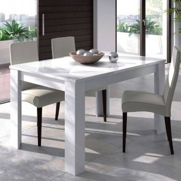 Pack muebles salón moderno mesa extensible blanca_2