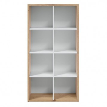 Pack muebles oficina roble y blanco estanteria