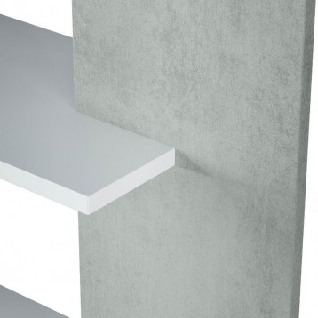 Pack 4 estanterías de salón moderno en color cemento DETALLE BALDA Y COLOR