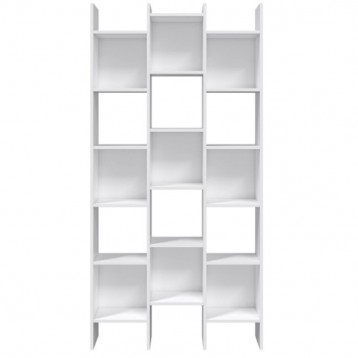 Pack 4 Estantería modernas blanco artic 192x96x25 cm FRONTAL