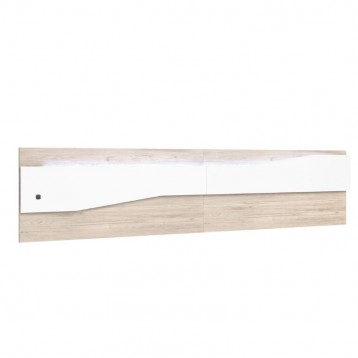 Cabecero Asimetric Color blanco y sahara con luces led