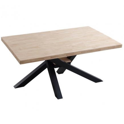 Mesa madera roble nordish Xena pata cruzada negra metal_Portada