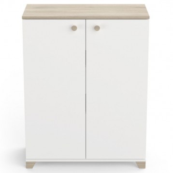 Armario Auxiliar Pequeño Izzy Color Blanco Mate y Roble kronberg_1