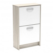 Mueble Zapatero Recibidor Nano 2 Puertas Roble Shannon y Blanco Perla 54 cm Mueble Zapatero Recibidor Nano 2 Puertas Roble Shannon y Blanco Perla 54 cm