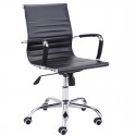 Silla despacho y oficina negra con ruedas