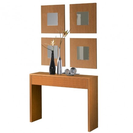 Mueble De Entrada Recibidor Consola con 4 espejos Lupe 100cm_portada