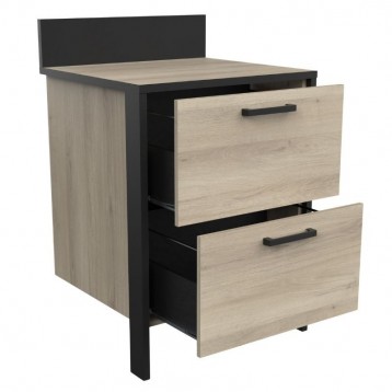 Módulo Cocina Inferior Indiustriale 2C abierto