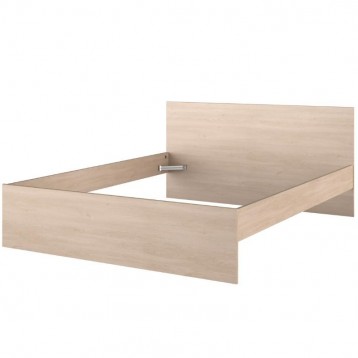 Cama De Matrimonio John color Roble Brooklyn_ladeada