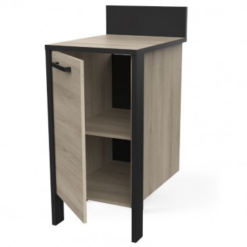 Módulo Cocina Inferior Industriale 1p Color Roble y Negro_3