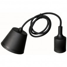 Pendel Cordon de Tela Negra y Silicona para Bombilla Estilo industrial Pendel Cordon de Tela Negra y Silicona para Bombilla Estilo industrial