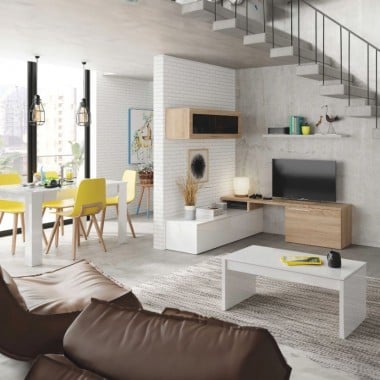 Pack muebles moderno para salón blanco 