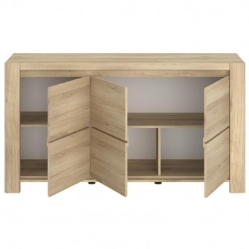 Aparador Miami color Roble Kronberg_centrada puertas abiertas