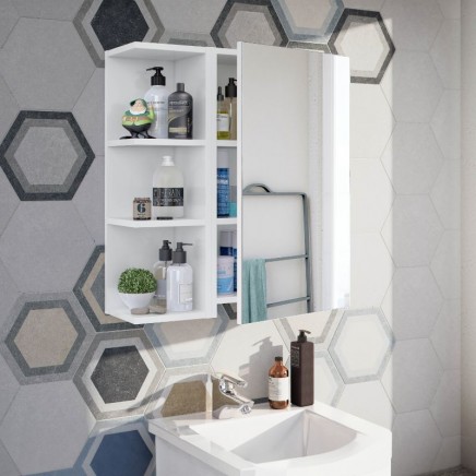 Pack Armario Espejo Y Estantería Auxiliares De Baño_Portada