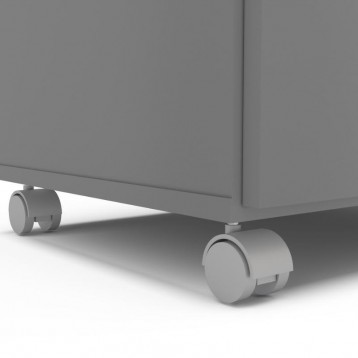 Mueble Auxiliar Lavandería Con Ruedas en color Gris_detalle ruedas