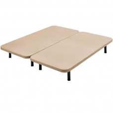 Base de Cama Tapizada XL 180/160 cm Ancho Beige (Con patas)
