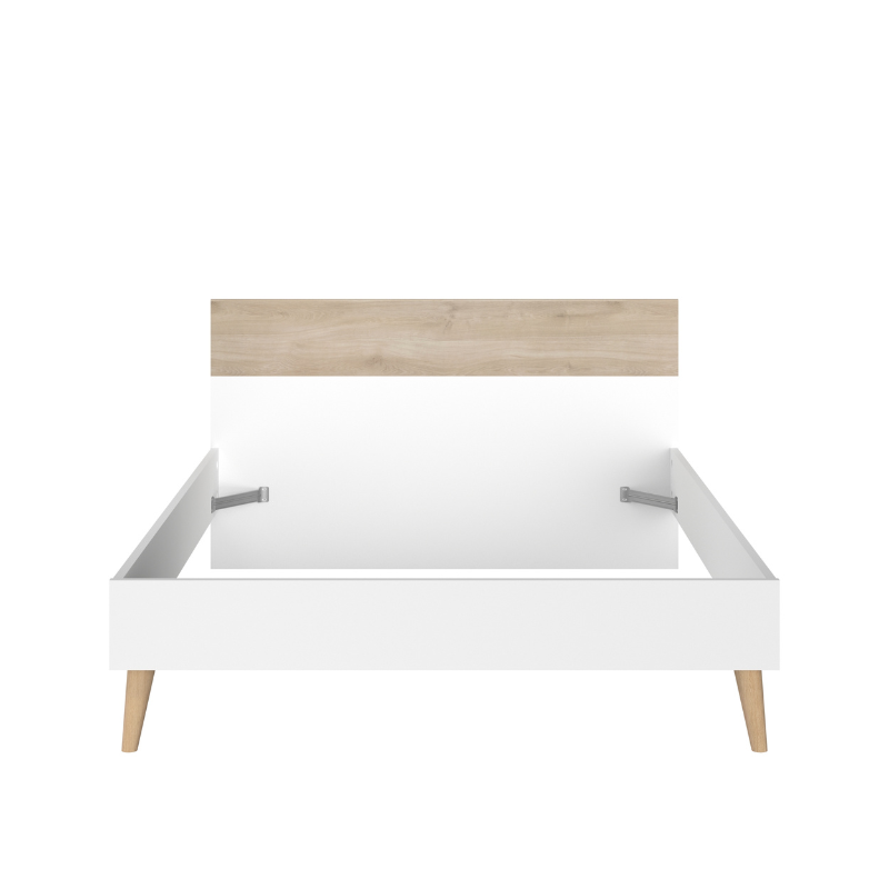 Habitación Completa Osaka color Roble y Blanco_cama