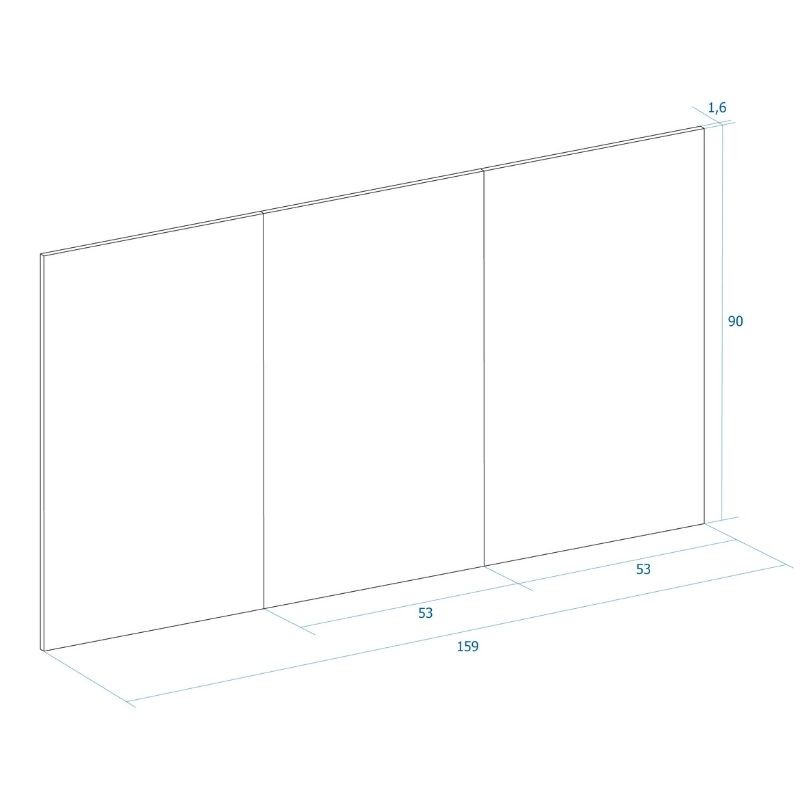 Cabecero De Cama Arles Blanco Albo y Roble Rayado_medidas