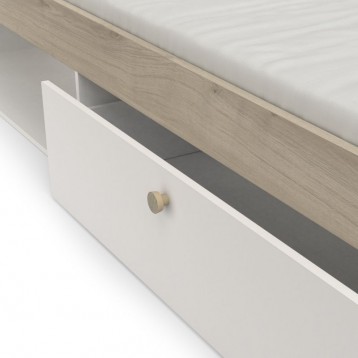 Cama Juvenil Life Color Roble Kronberg Y Blanco_detalle