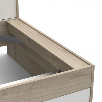 Cama Life Con Almacenaje Dormitorio Juvenil Blanco Y Roble Kronberg_detalle_1