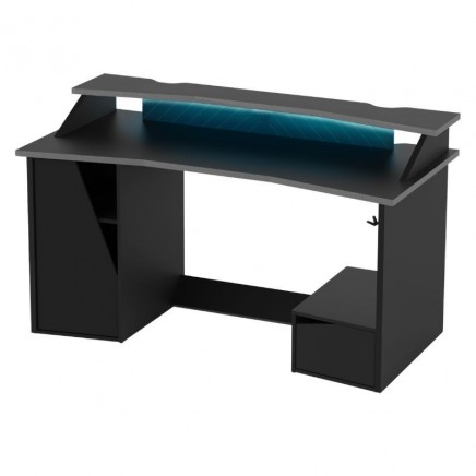 Mesa Gaming VENOM Con Led Negro Mate 160 cm