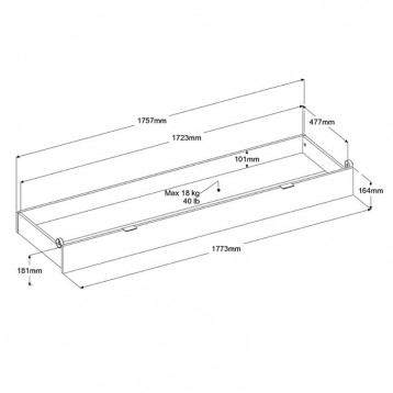 Cajón Bajo Cama De Matrimonio Lampe Color Negro Stipple_medidas