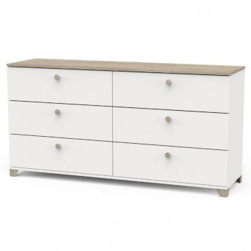 Dormitorio Izzy Blanco y Kronberg Cama+Cómoda_Cómoda_1