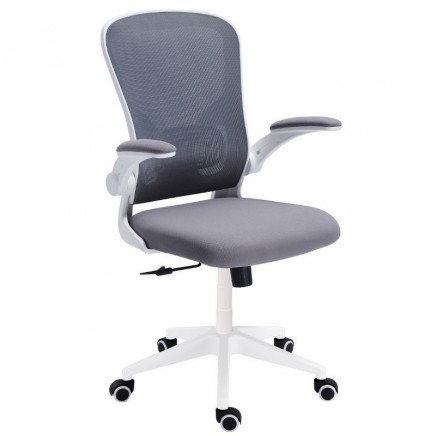 Silla Oficina Giratoria Lexy Red transpirable Color Gris y Blanco_Portada