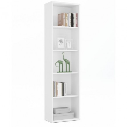Estantería Librería Estrecha Scaled Color Blanco 52x197x33 cm