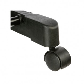 Detalle Rueda Mueble Auxiliar Perchero Doble Con Barra Giratoria Y Ruedas