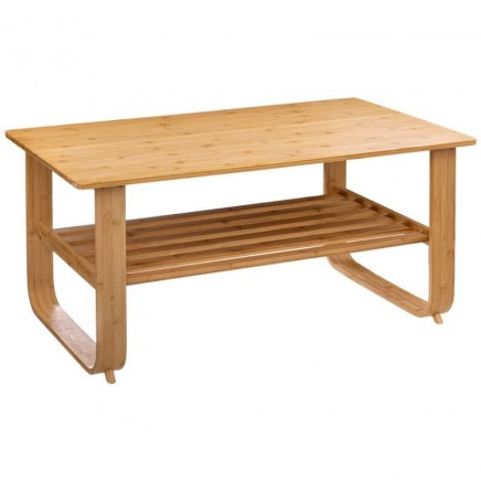 Mesa de Centro Hoca de Bambú Color Roble Claro 100x57 cm