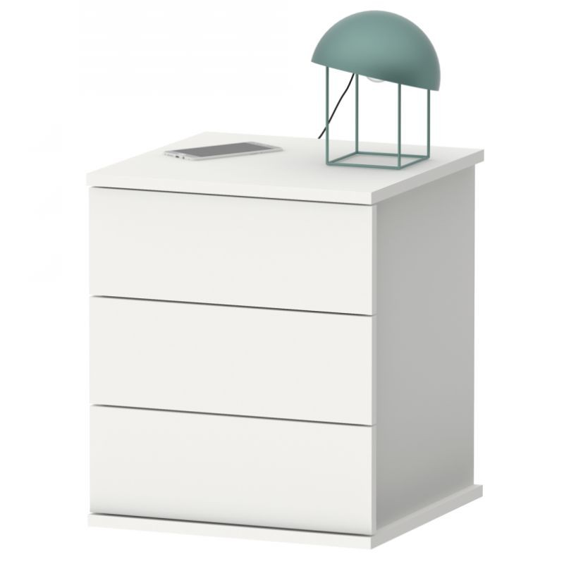 Pack cabecero juvenil y mesitas Nova Blanco Mate_Mesita_1