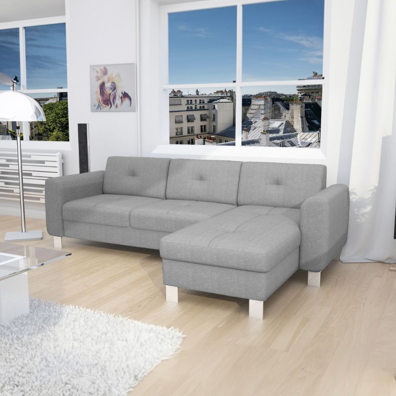 Ambiente Sofá Moderno Axel Malmo Chaise Longe Color Gris Claro 260 Cm