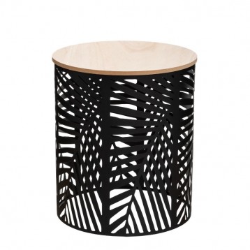 Par de Mesas Nido de Centro Feuille Negro y Roble_1