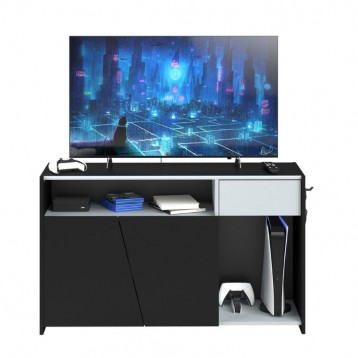 Mueble TV TexGen Color Negro 113x67x40 Cm_1